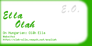 ella olah business card
